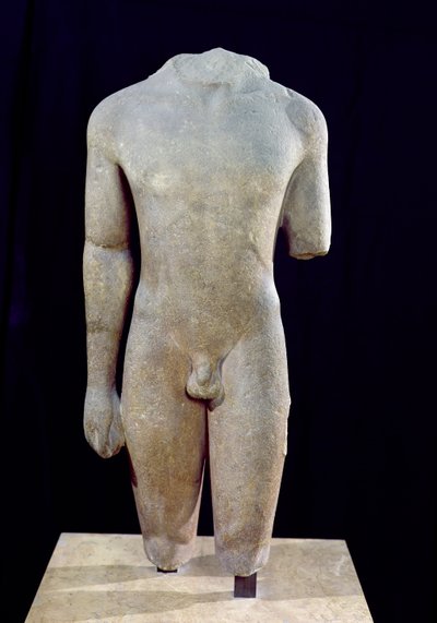 Torso van Kouros, uit Actium, ca. 550 v.Chr. door Greek